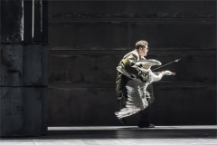 Stanislas de Barbeyrac as Parsifal, holding the swan, in Evgeny Titov’s production at the Royal Opera House. Photo by Marc Brenner
