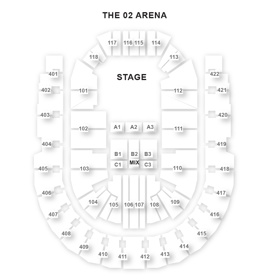The O2 Arena Seating Plan